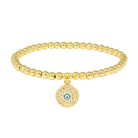 Evil Eye CCB Ball Bracelet - Picture 1 of 1